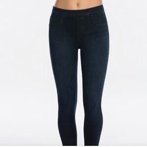 SPANX Jean-ish Ankle Leggings, Dark Blue, petite/sm,